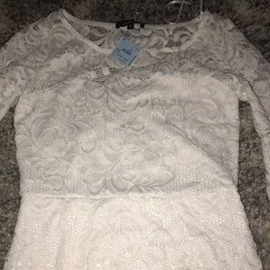 NWT white laced dress